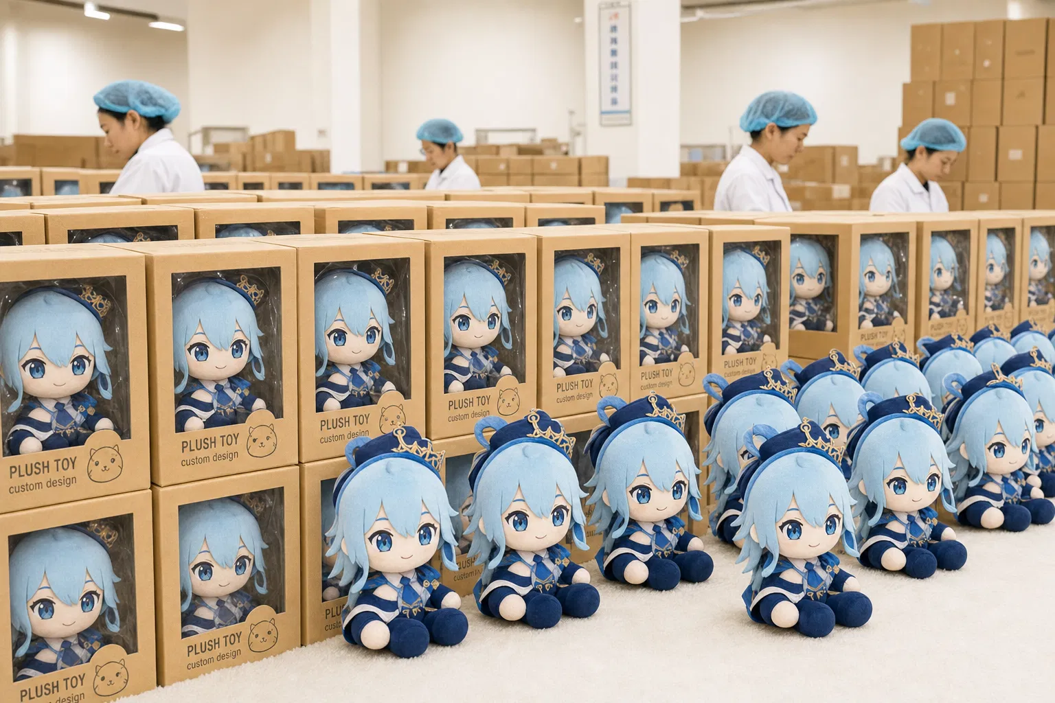 Bulk Custom Anime Plush Production