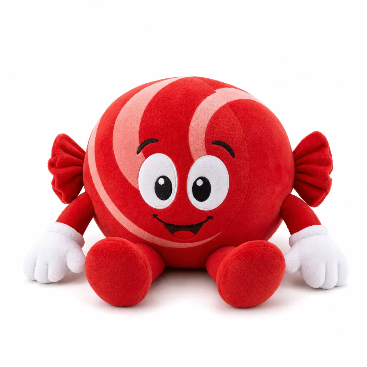 Red & Yellow M&M custom plush toy sample