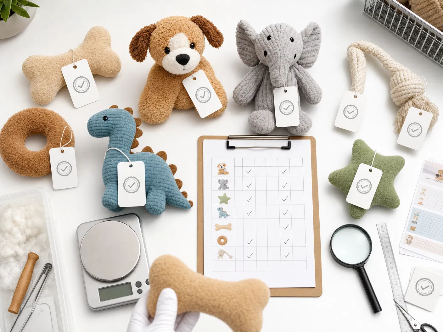 Pet plush toy quality control and safety inspection process