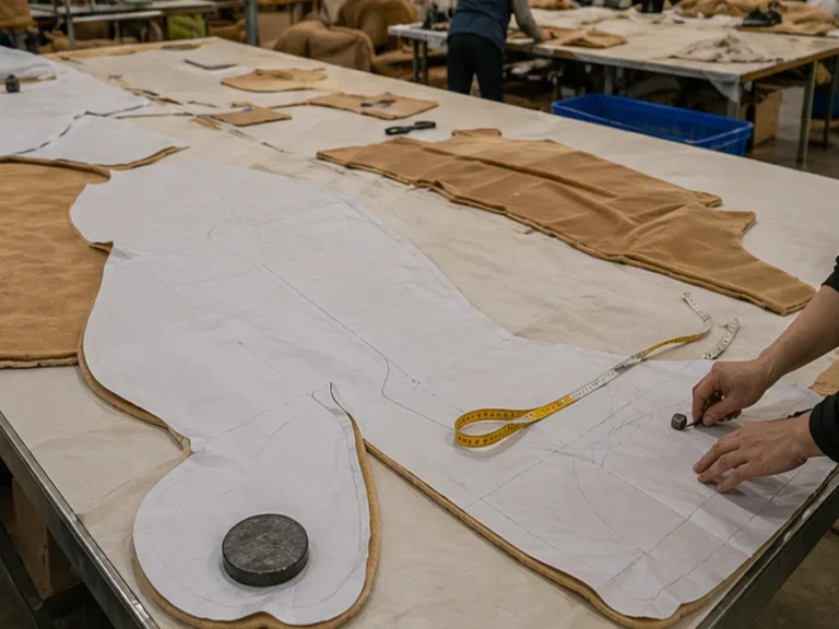 Large plush toy pattern layout with unstuffed oversized fabric skins