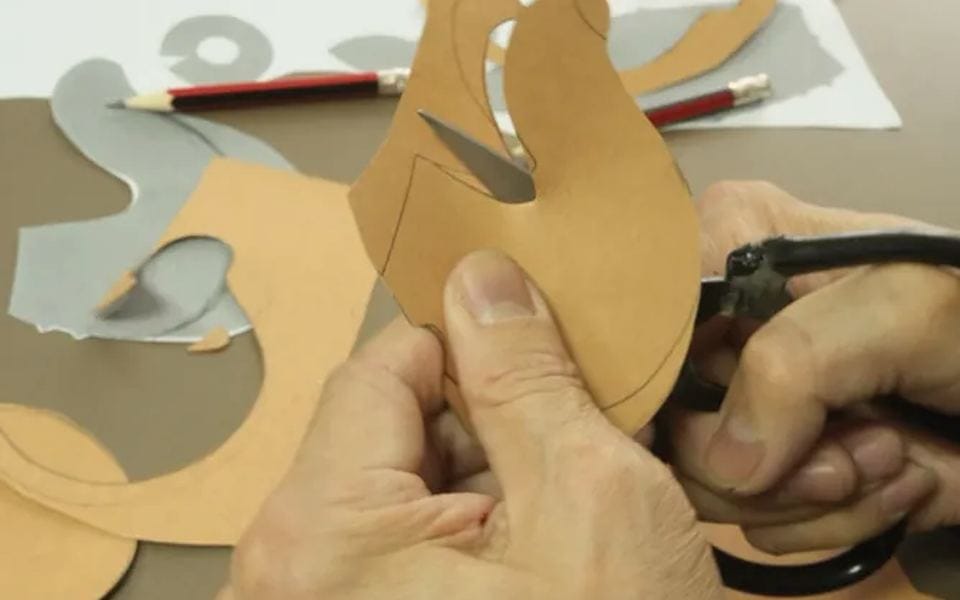 Pattern room where plush patterns are drafted and cut